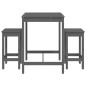 vidaXL Set de mesa y taburetes altos jardín 3 piezas madera pino gris vidaXL Set de mesa y taburetes altos jardín 3 piezas madera pino gris
