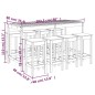 vidaXL Mesa y taburetes altos jardín 9 pzas madera maciza de pino gris vidaXL Mesa y taburetes altos jardín 9 pzas madera maciza de pino gris