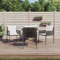vidaXL Sillas jardín y cojines 4 uds ratán sintético marrón 54x61x83cm vidaXL Sillas jardín y cojines 4 uds ratán sintético marrón 54x61x83cm