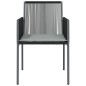 vidaXL Sillas jardín con cojines 4 uds ratán PE negro 54x60,5x83,5cm vidaXL Sillas jardín con cojines 4 uds ratán PE negro 54x60,5x83,5cm