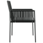 vidaXL Sillas jardín con cojines 4 uds ratán PE negro 54x60,5x83,5cm vidaXL Sillas jardín con cojines 4 uds ratán PE negro 54x60,5x83,5cm