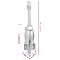 vidaXL Ancla plegable con cuerda hierro maleable plateado 2,5 kg vidaXL Ancla plegable con cuerda hierro maleable plateado 2,5 kg