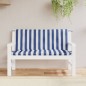 vidaXL Cojines banco jardín 2 uds tela a rayas azul blanco 120x50x7 cm vidaXL Cojines banco jardín 2 uds tela a rayas azul blanco 120x50x7 cm