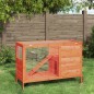 vidaXL Conejera de madera maciza de pino marrón 103x44x69,5 cm vidaXL Conejera de madera maciza de pino marrón 103x44x69,5 cm
