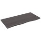 vidaXL Tablero de mesa madera de roble tratada gris oscuro 100x50x2 cm