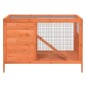 vidaXL Conejera de madera maciza de pino marrón 103x44x69,5 cm vidaXL Conejera de madera maciza de pino marrón 103x44x69,5 cm