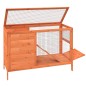 vidaXL Conejera de madera maciza de pino marrón 103x44x69,5 cm vidaXL Conejera de madera maciza de pino marrón 103x44x69,5 cm