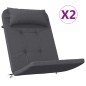 vidaXL Cojines para silla Adirondack 2 uds tela Oxford gris antracita vidaXL Cojines para silla Adirondack 2 uds tela Oxford gris antracita