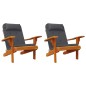 vidaXL Cojines para silla Adirondack 2 uds tela Oxford gris antracita vidaXL Cojines para silla Adirondack 2 uds tela Oxford gris antracita