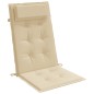 vidaXL Cojines de silla con respaldo alto 6 uds tela Oxford beige vidaXL Cojines de silla con respaldo alto 6 uds tela Oxford beige