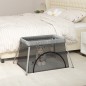 vidaXL Parque infantil para bebés con colchón tela lino gris claro vidaXL Parque infantil para bebés con colchón tela lino gris claro