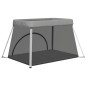 vidaXL Parque infantil para bebés con colchón tela lino gris claro vidaXL Parque infantil para bebés con colchón tela lino gris claro
