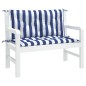 vidaXL Cojines banco jardín 2 uds tela a rayas azul blanco 100x50x7 cm vidaXL Cojines banco jardín 2 uds tela a rayas azul blanco 100x50x7 cm
