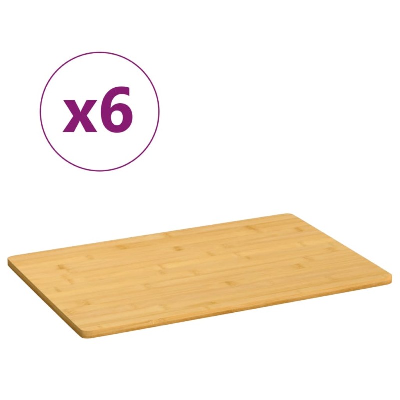 vidaXL Platos de desayuno 6 uds bambú 35x23x0,8 cm vidaXL Platos de desayuno 6 uds bambú 35x23x0,8 cm