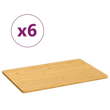 vidaXL Platos de desayuno 6 uds bambú 35x23x0,8 cm