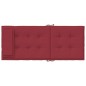 vidaXL Cojines de silla con respaldo alto 4 uds tela Oxford rojo tinto