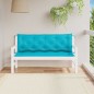 vidaXL Cojines para banco de jardín 2 uds tela turquesa 150x50x7 cm