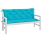 vidaXL Cojines para banco de jardín 2 uds tela turquesa 150x50x7 cm