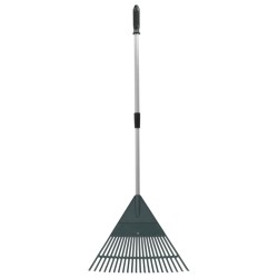 vidaXL Rastrillo para hojas PP verde oscuro 155,5 cm