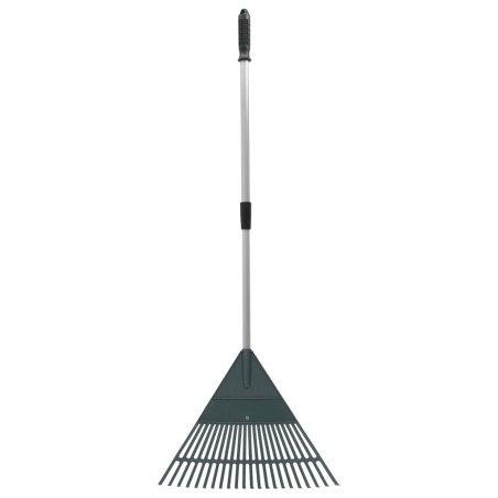 vidaXL Rastrillo para hojas PP verde oscuro 155,5 cm