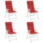vidaXL Cojines de silla con respaldo alto 4 uds tela Oxford rojo vidaXL Cojines de silla con respaldo alto 4 uds tela Oxford rojo