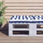 vidaXL Cojín para palés tela a rayas azul y blanco 60x60x12 cm