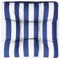 vidaXL Cojín para palés tela a rayas azul y blanco 60x60x12 cm