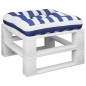 vidaXL Cojín para palés tela a rayas azul y blanco 60x60x12 cm