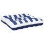 vidaXL Cojín para palés tela a rayas azul y blanco 60x60x12 cm