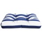 vidaXL Cojín para palés tela a rayas azul y blanco 60x60x12 cm
