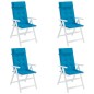 vidaXL Cojines de silla con respaldo alto 4 uds tela Oxford azul claro vidaXL Cojines de silla con respaldo alto 4 uds tela Oxford azul claro