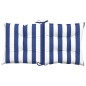 vidaXL Cojines silla de respaldo bajo 4 uds tela a rayas azul y blanco vidaXL Cojines silla de respaldo bajo 4 uds tela a rayas azul y blanco