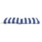 vidaXL Cojines silla de respaldo bajo 4 uds tela a rayas azul y blanco vidaXL Cojines silla de respaldo bajo 4 uds tela a rayas azul y blanco