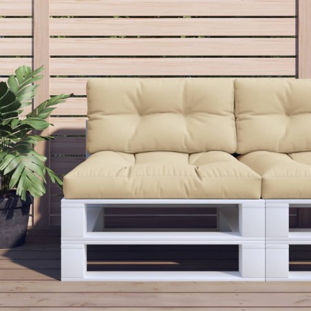 vidaXL Cojín para sofá de palets beige 80x40x10 cm