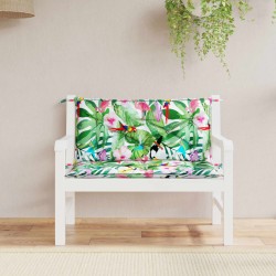 vidaXL Cojines para banco de jardín 2 uds tela multicolor 100x50x7 cm
