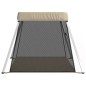 vidaXL Parque infantil para bebés con colchón tela lino gris taupé vidaXL Parque infantil para bebés con colchón tela lino gris taupé