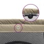 vidaXL Parque infantil para bebés con colchón tela lino gris taupé vidaXL Parque infantil para bebés con colchón tela lino gris taupé