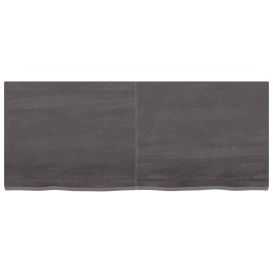 vidaXL Estante pared madera roble tratada marrón oscuro 120x50x(2-4)cm