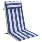 vidaXL Cojines silla respaldo alto 6 uds tela Oxford rayas azul blanco vidaXL Cojines silla respaldo alto 6 uds tela Oxford rayas azul blanco