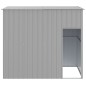 vidaXL Caseta perros tejado acero galvanizado gris claro 214x153x181cm