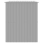vidaXL Caseta perros tejado acero galvanizado gris claro 214x153x181cm