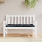 vidaXL Cojín para banco de jardín tela a cuadros negro 120x50x7 cm vidaXL Cojín para banco de jardín tela a cuadros negro 120x50x7 cm