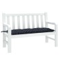 vidaXL Cojín para banco de jardín tela a cuadros negro 120x50x7 cm vidaXL Cojín para banco de jardín tela a cuadros negro 120x50x7 cm