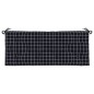 vidaXL Cojín para banco de jardín tela a cuadros negro 120x50x7 cm vidaXL Cojín para banco de jardín tela a cuadros negro 120x50x7 cm