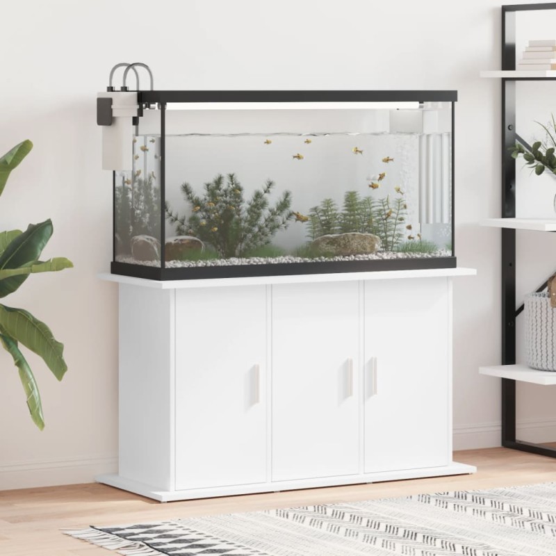 vidaXL Soporte para acuario madera de ingeniería blanco 101x41x58 cm vidaXL Soporte para acuario madera de ingeniería blanco 101x41x58 cm