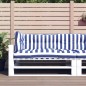 vidaXL Cojines para palés 3 piezas tela a rayas azul y blanco vidaXL Cojines para palés 3 piezas tela a rayas azul y blanco