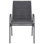 vidaXL Sillas de jardín apilables 2 uds acero textilene gris antracita vidaXL Sillas de jardín apilables 2 uds acero textilene gris antracita