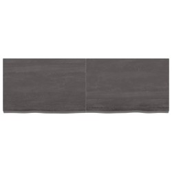 vidaXL Estante pared madera roble tratada marrón oscuro 120x40x(2-4)cm