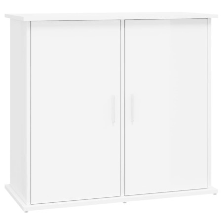 vidaXL Soporte de acuario madera ingeniería blanco brillo 81x36x73 cm