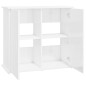 vidaXL Soporte de acuario madera ingeniería blanco brillo 81x36x73 cm vidaXL Soporte de acuario madera ingeniería blanco brillo 81x36x73 cm